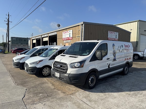 Tony's Keys Express mobile locksmith van fleet parked at our Houston TX auto locksmith shop